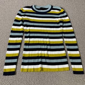 Hallhuber Womens Sweater Size‎ Small Multicolor Striped Long Sleeves Pullover